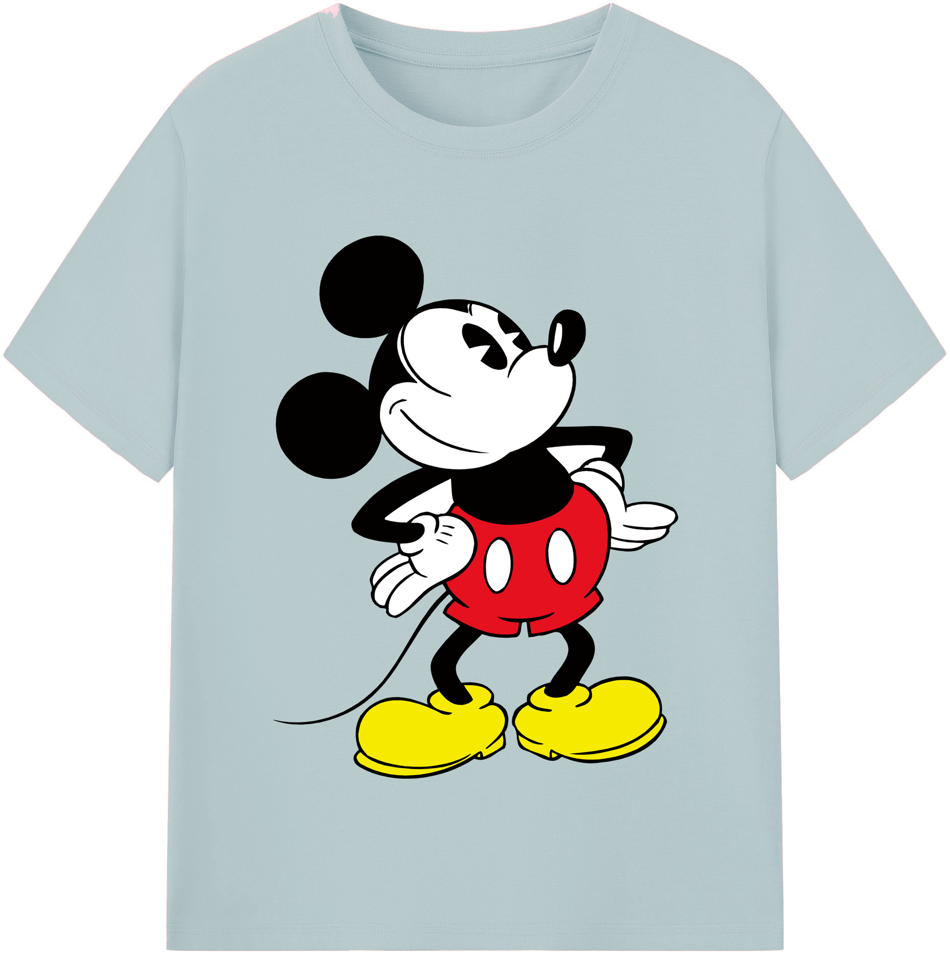 （画像用） ミッキーマウス Mickey Mouse 綿100％半袖Tシャツ（フロントプリント）